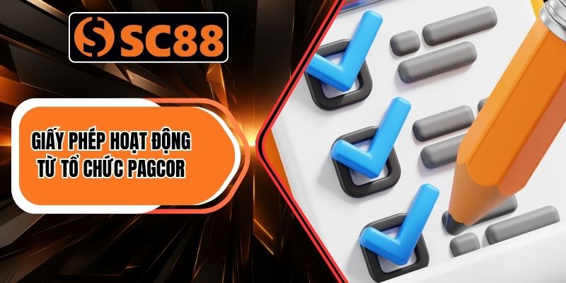 Giấy Phép Hoạt Động Chứng Nhận Pháp Lý & Cam Kết Minh Bạch 1 Giấy phép hoạt động từ tổ chức PAGCOR